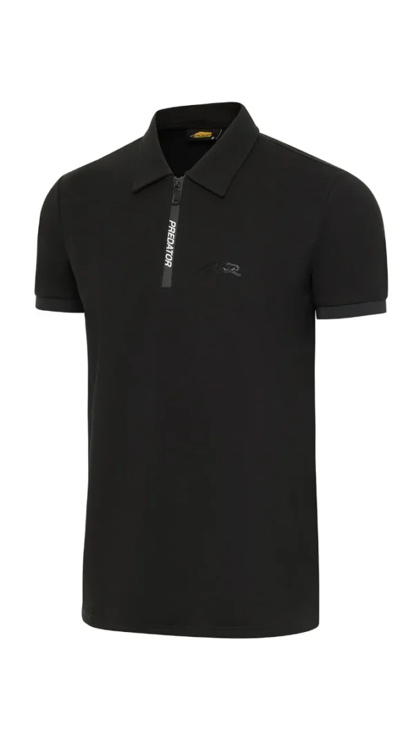 Predator Black Polo with Zipper - Image 3