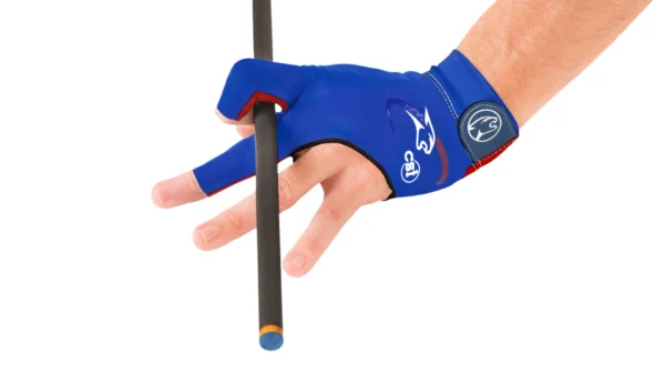 Predator Second Skin Billiard Glove USPBS Blue and Red - Left Hand - Image 2