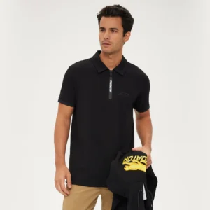 Predator Black Polo with Zipper