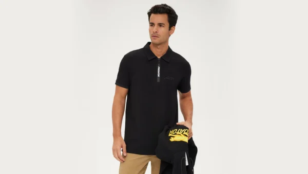 Predator Black Polo with Zipper