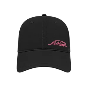 Predator Black Billiard Hat with Pink Embroidered Panther – One Size Fits All