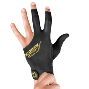 Predator Second Skin Black & Yellow Billiard Glove with Closed Thumb – Left Hand