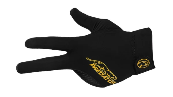 Predator Second Skin Black & Yellow Billiard Glove with Closed Fingers - Left Hand - Image 3