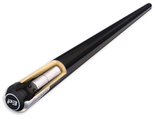 Predator Black P3 Pool Cue with Leather Luxe Wrap - Image 3