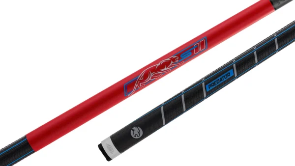 Predator Sport 2 Matte Red Pool Cue with REVO Carbon Fiber Shaft - Sport Wrap